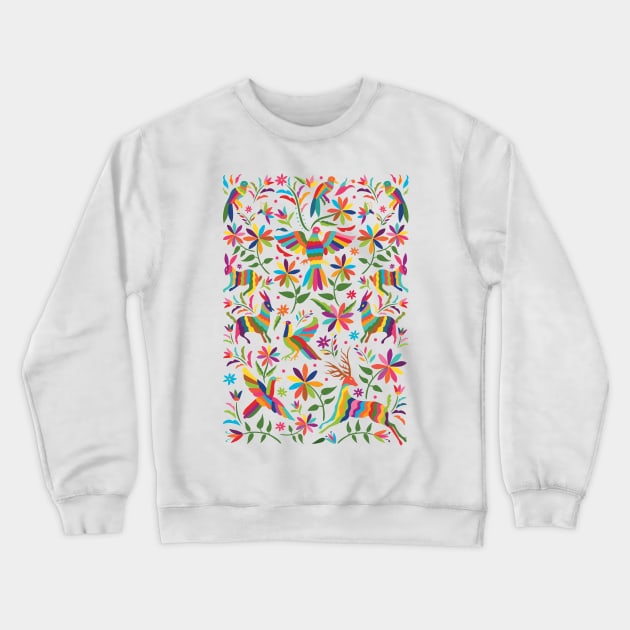 Mexican Otomí Design Crewneck Sweatshirt by Akbaly